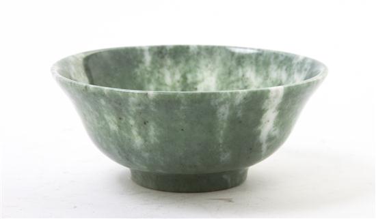 A Jade Bowl of green and white