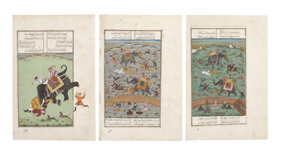 Three Persian Illuminated Manuscript 1555ce