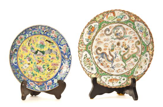 Two Chinese Porcelain Plates one