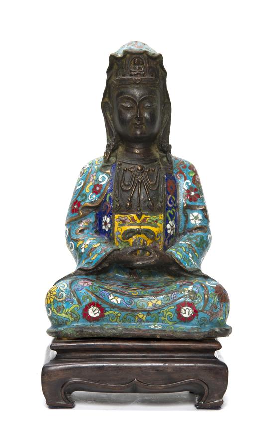 A Chinese Cloisonne Figure of Guanyin 1555eb