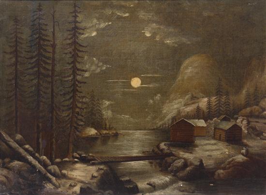 Artist Unknown (20th century) Moonlit