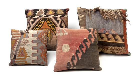 A Collection of Four Kilim Upholstered