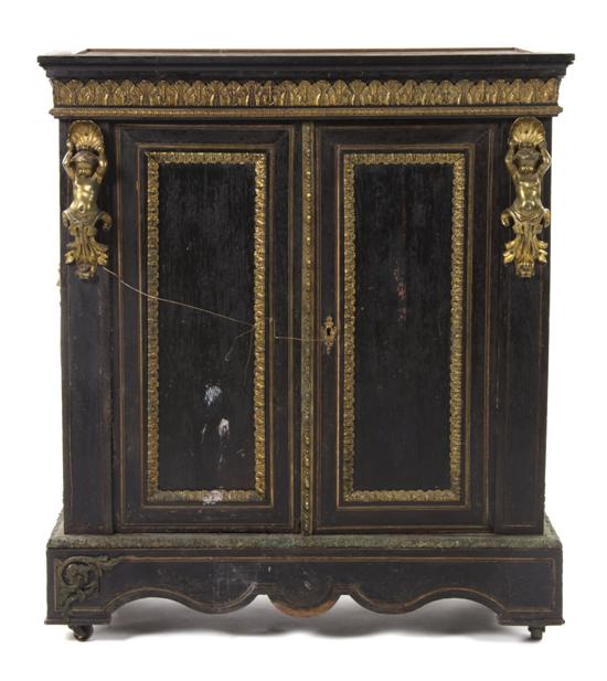  A Napoleon III Style Marble Ebonized 155732