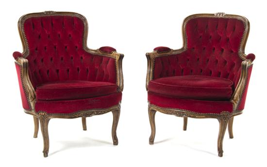 *A Pair of Louis XV Style Bergeres