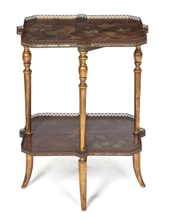 A Mahogany and Parcel Gilt Etagere 15574a