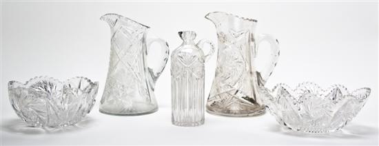  Five American Brilliant Cut Glass 15578c