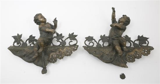 *A Pair of Victorian Bronzed Metal