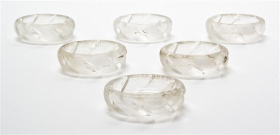 *Six Lalique Molded and Frosted