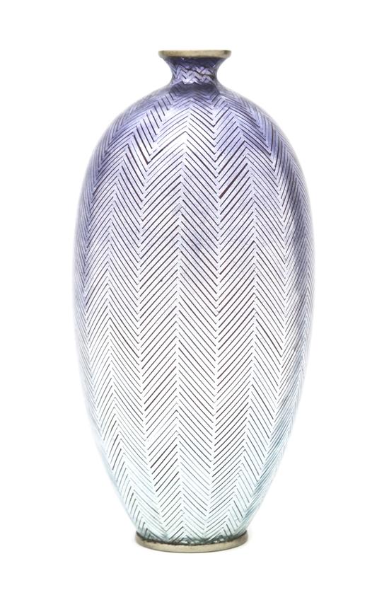 An Art Deco Foil Decorated Vase of ovoid