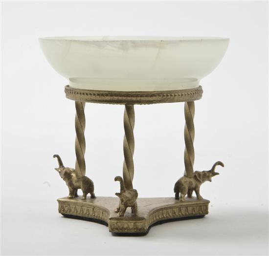 An Onyx and Gilt Metal Bowl on 1557ab