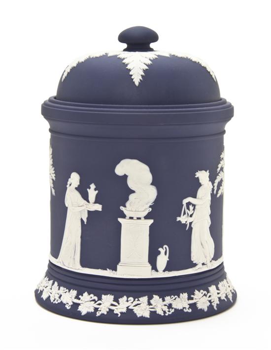 A Wedgwood Jasperware Tobacco Jar having