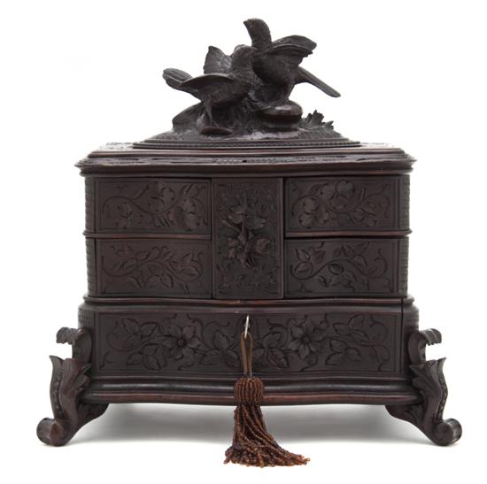A Black Forest Carved Wood Table 1557c3
