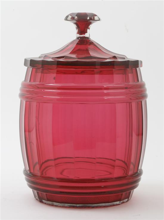 A Bohemian Cranberry Glass Punch