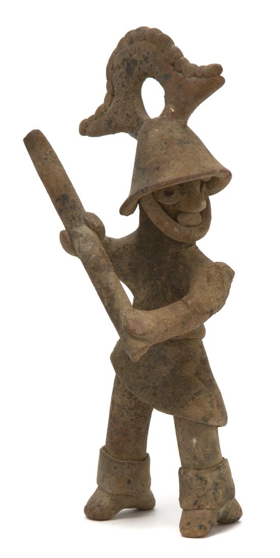 A Nayarit Ceramic Figure of a Warrior