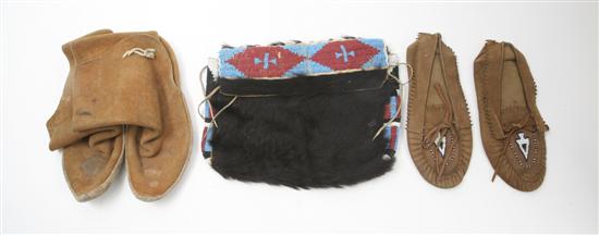 *An Arapaho Beaded Bearhide Bag having