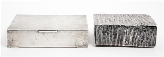 Two Mexican Sterling Silver Boxes