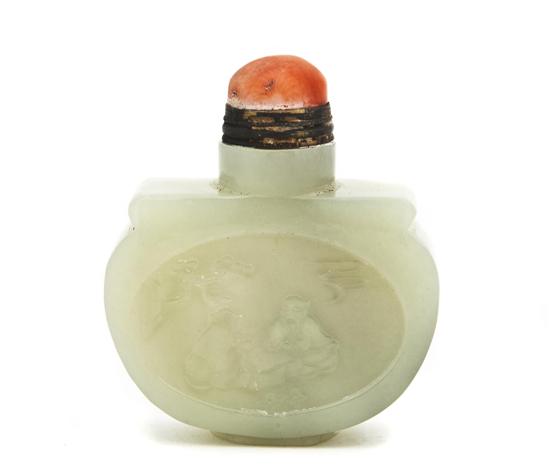 A Jade Snuff Bottle having relief 155896