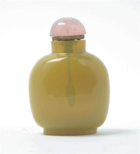 A Peking Yellow Glass Snuff Bottle