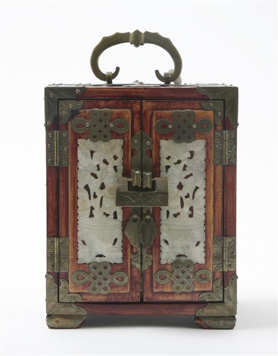 A Chinese Hardwood Jewelry Chest 1558c2