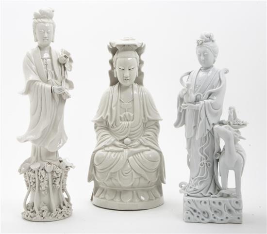 A Collection of Blanc-de-Chine Figures