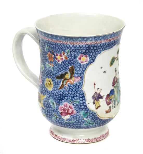 A Chinese Export Mug of waisted form