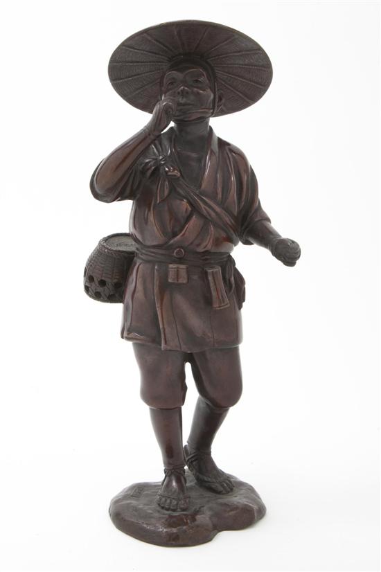 A Japanese Bronze Figure of a Man 1558eb