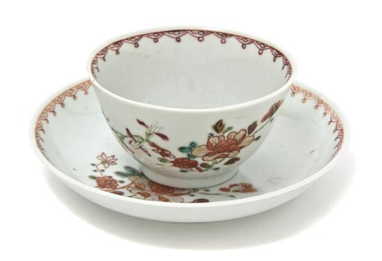 Two Chinese Export Cup and Saucer