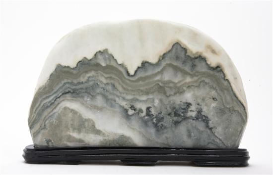 A Chinese Scholars Dreamstone mounted