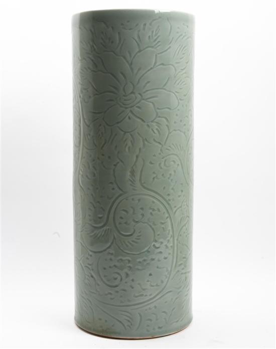  A Ceramic Umbrella Stand of cylindrical 155906