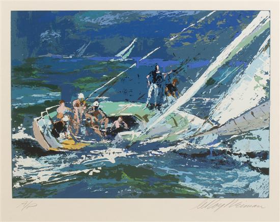 LeRoy Neiman (American b. 1927) Sailing