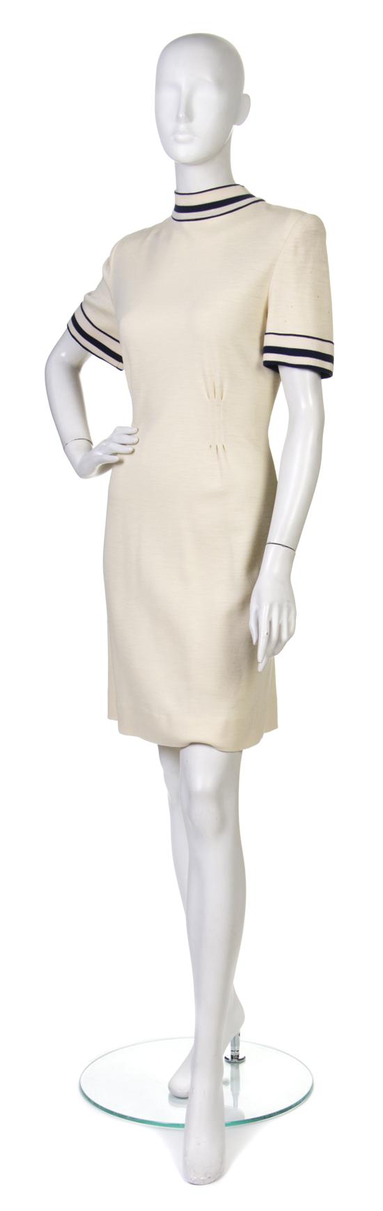 * A Pauline Trigere Cream Wool