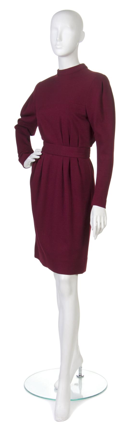  A Pauline Trigere Crimson Wool 1559c1