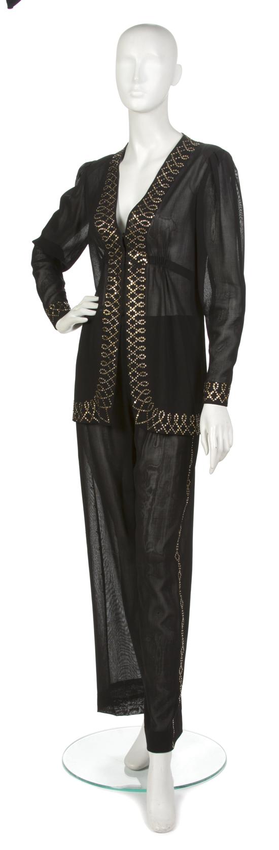  A Pauline Trigere Black Silk 1559d7