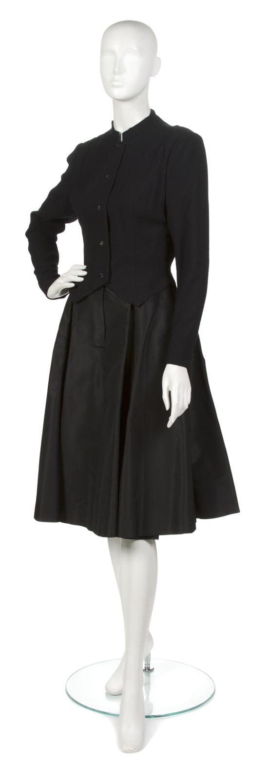 * A Pauline Trigere Black Wool