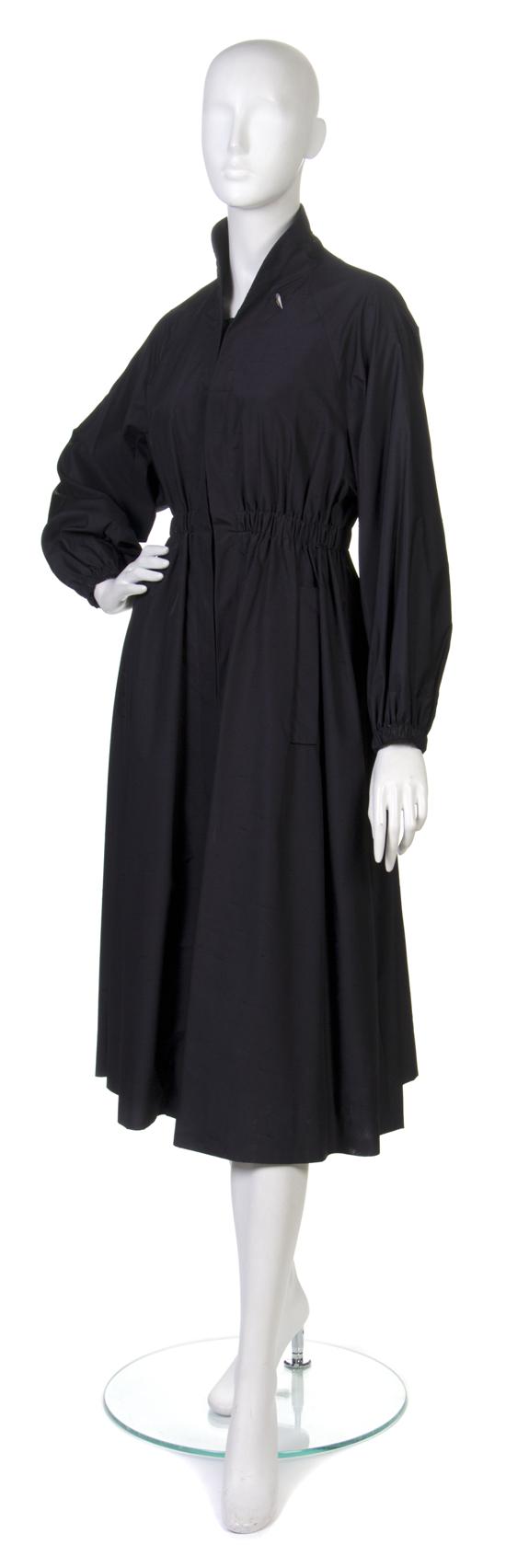 A Pauline Trigere Black Raincoat 1559e2