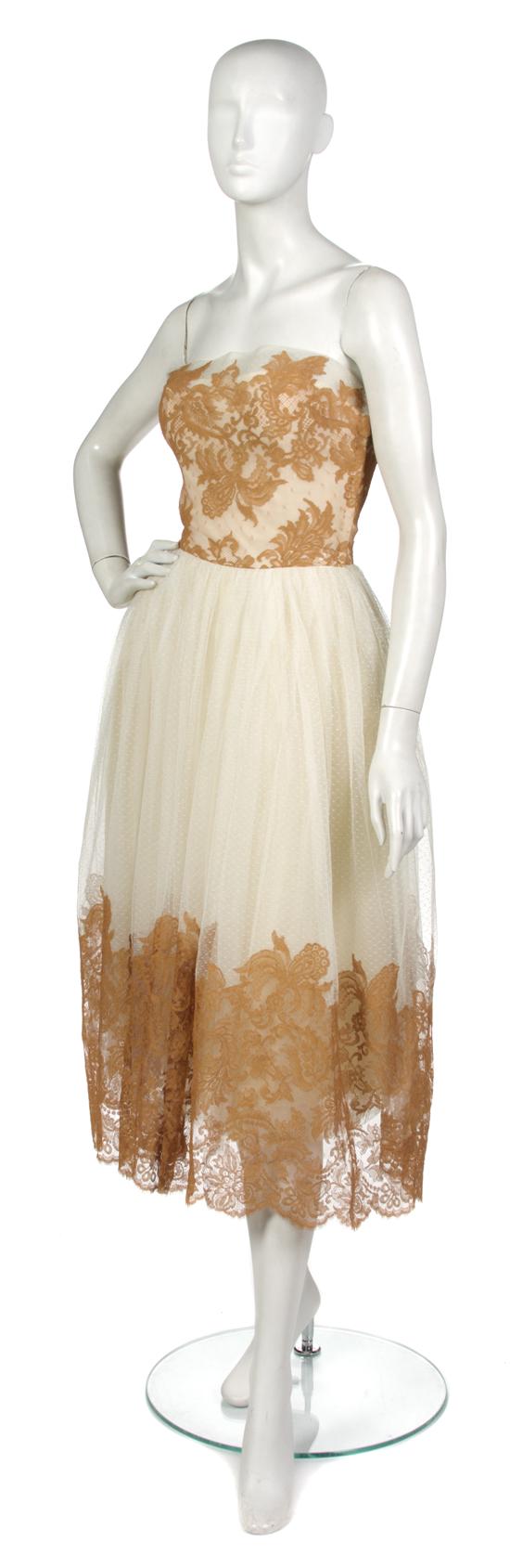 A Lanvin Castillo Lace Cocktail Dress