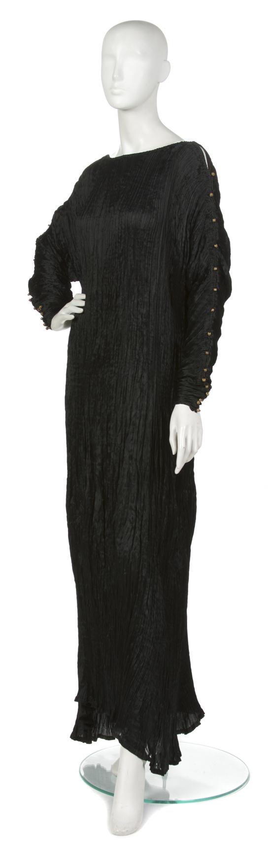 A Mariano Fortuny Black Silk Delphos 155a04