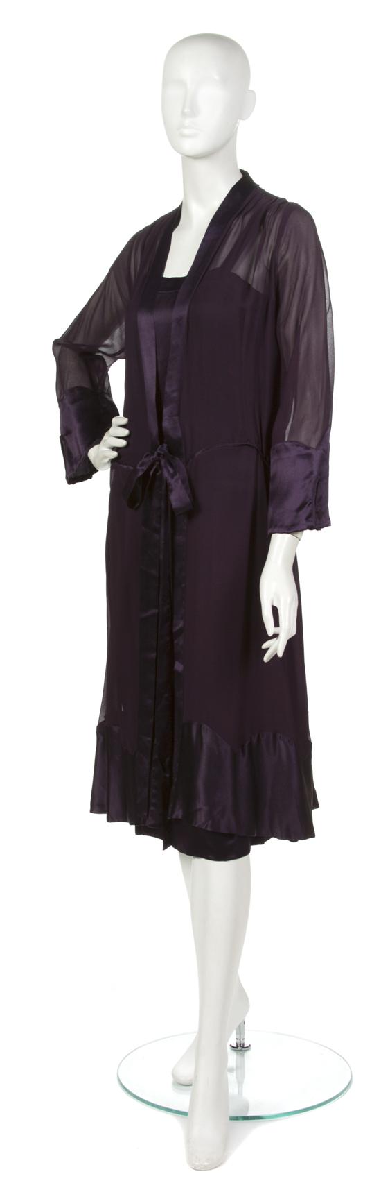 A Purple French Couture Evening Ensemble