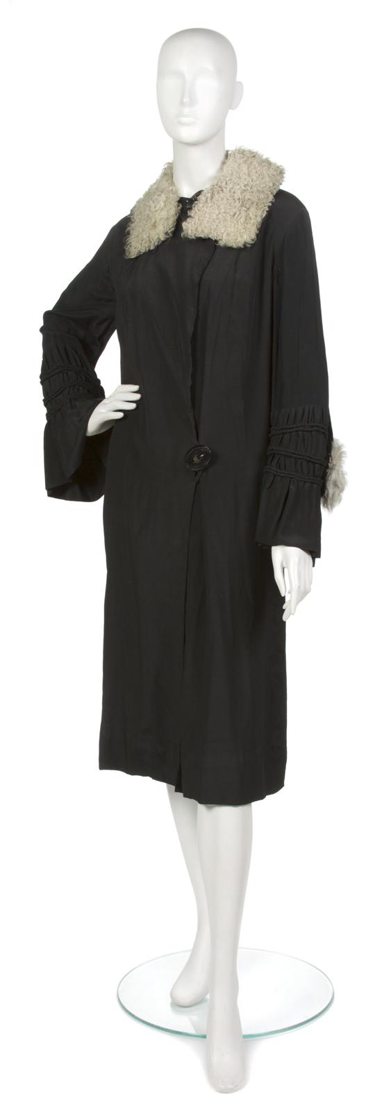 A Black Silk Coat probably 1920s 155a06