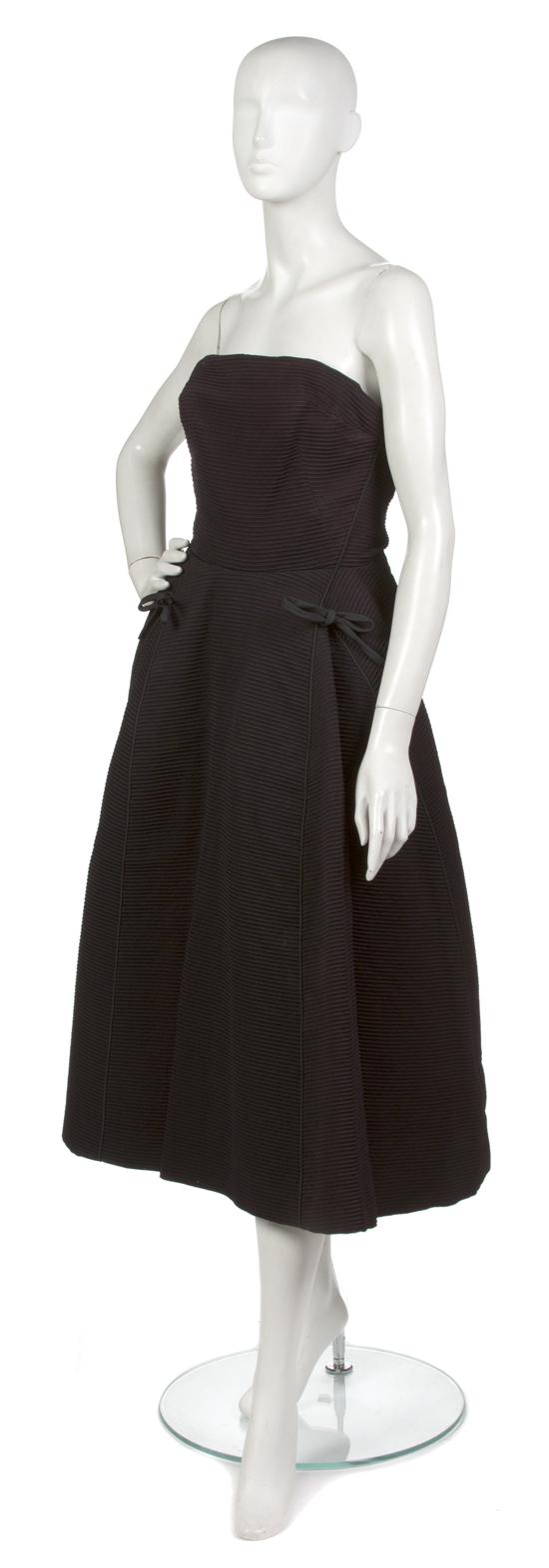 A Christian Dior Couture Black Strapless