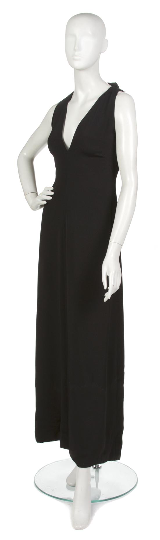 A Mollie Parnis Black Evening Gown