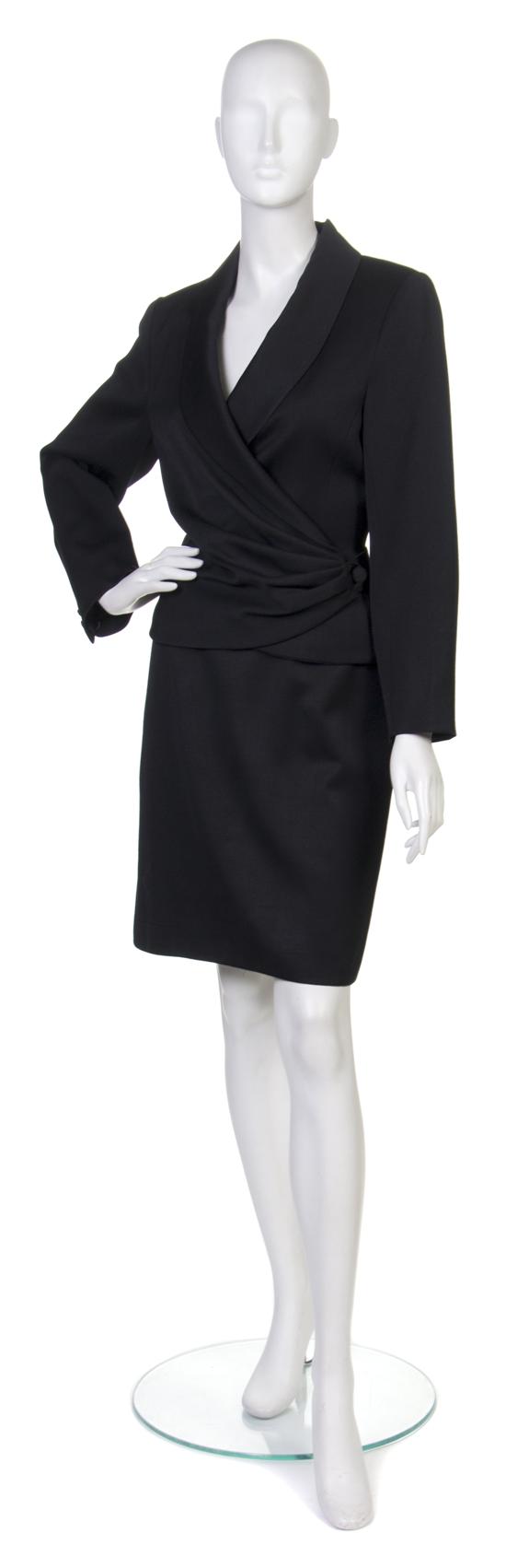  A Balenciaga Black Wool Skirt 155a21