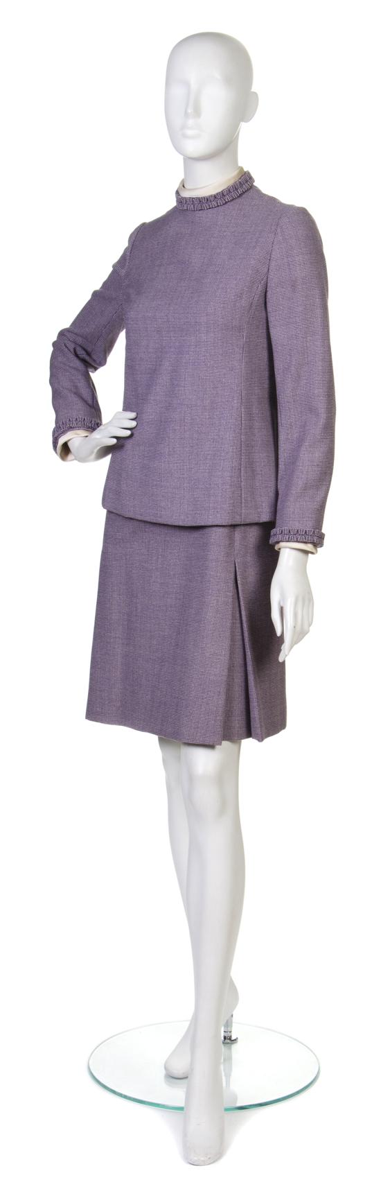 A George Halley Purple Wool Skirt 155a2f