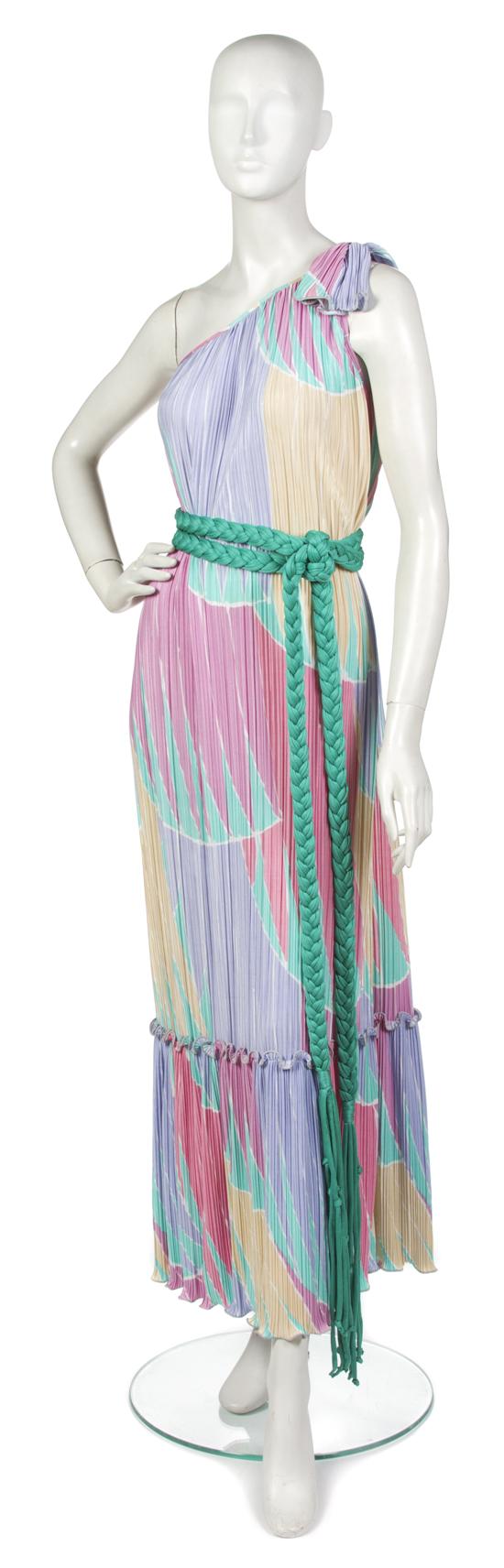 A Mary McFadden Multicolor Gown