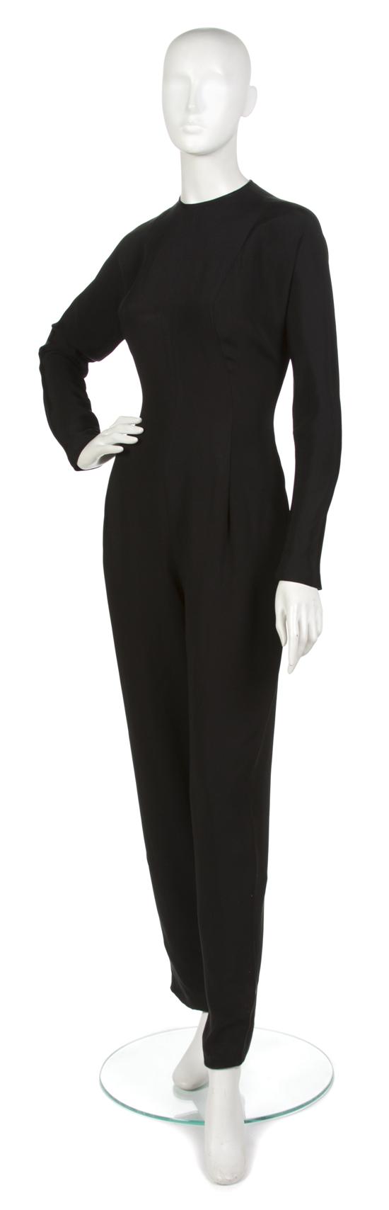 A Geoffrey Beene Black Silk Jumpsuit  155a66