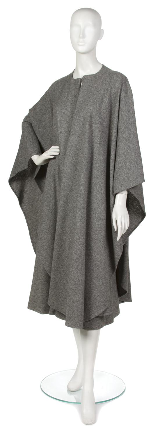 A Halston Gray Wool Skirt Suit