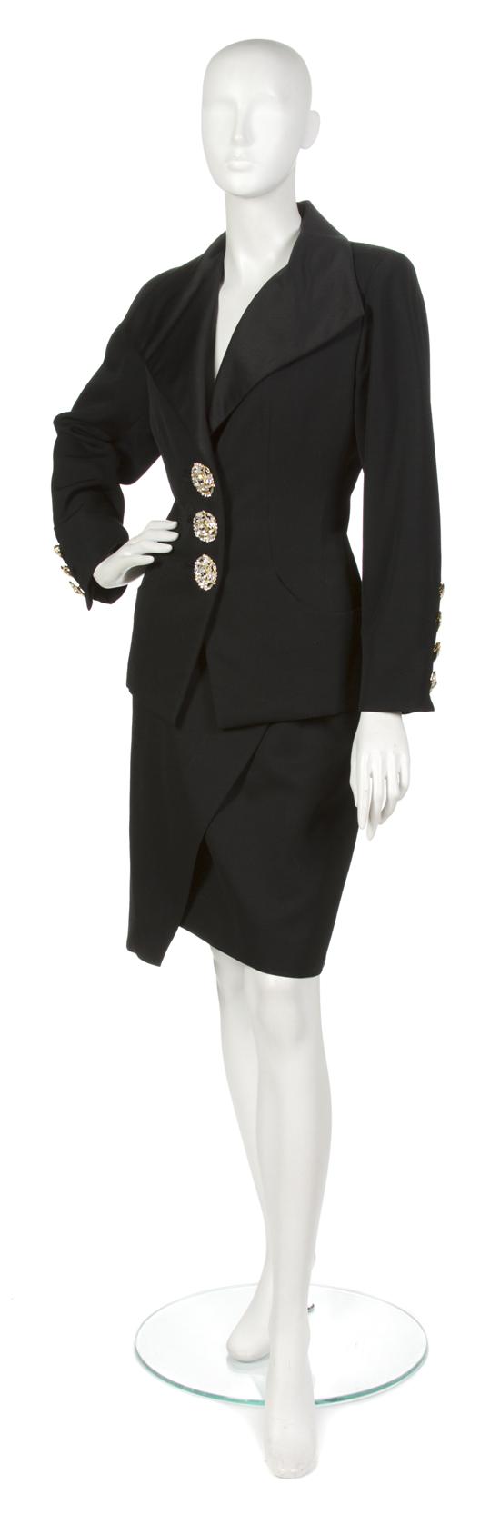 An Yves Saint Laurent Black Wool