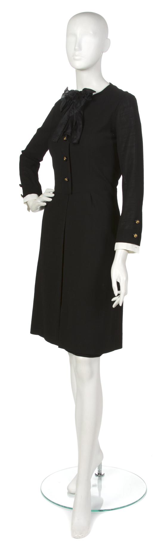 * A Chanel Couture Black Linen