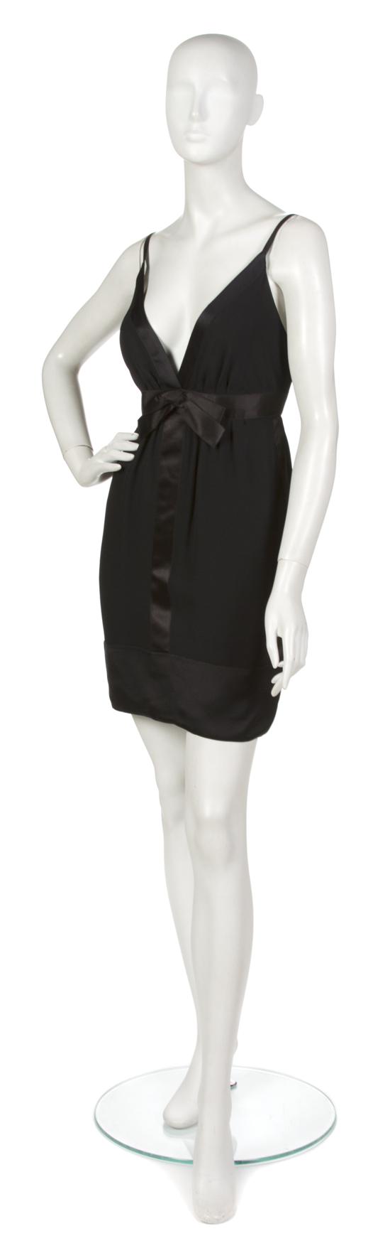 A Chanel Black Silk Cocktail Dress