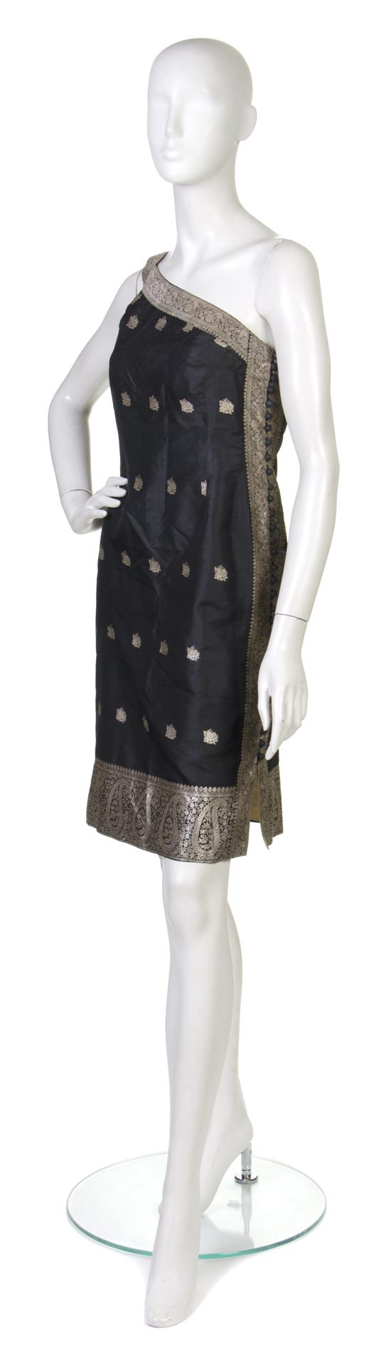 An Indian Textile Black Sari single 155ac8